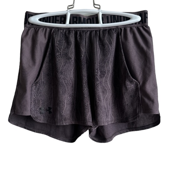 Under Armour Pants - UNDER ARMOUR Women’s Loose Heat Gear Stretch Waist Running Logo Shorts
